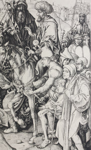 Martin Schongauer, after. Christ carrying the Cross. Photogravure after engraving. Late XIX C.