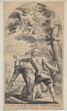 Load image into Gallery viewer, Bonaventura Lamberti, after. The martyrdom of St Peter Martyr. Engraving by Nicolas Dorigny. 1695
