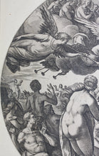 Load image into Gallery viewer, Jan van der Straet, after. The Raising of the Dead. Engraving by Hendrik Goltzius. 1577 (circa).
