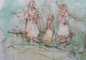 Edna Hibel Plotkin. Friesland. Color lithograph. 1977.