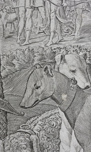 Luca Penni, after. Allegory of the Hunt. Engraving by Giorgio Ghisi. 1556.