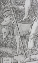 Load image into Gallery viewer, Luca Penni, after. Allegory of the Hunt. Engraving by Giorgio Ghisi. 1556.
