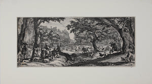 Jacques Callot, after. The Stag Hunt. Etching. ca. 1619–20.