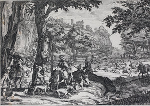 Jacques Callot, after. The Stag Hunt. Etching. ca. 1619–20.