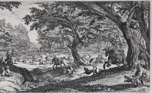 Jacques Callot, after. The Stag Hunt. Etching. ca. 1619–20.