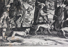 Load image into Gallery viewer, Jacques Callot, after. The Stag Hunt. Etching. ca. 1619–20.
