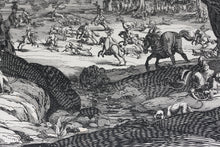 Load image into Gallery viewer, Jacques Callot, after. The Stag Hunt. Etching. ca. 1619–20.
