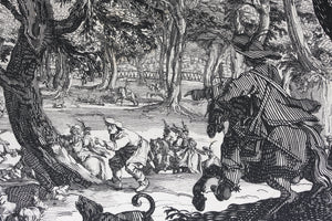 Jacques Callot, after. The Stag Hunt. Etching. ca. 1619–20.
