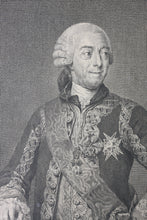 Load image into Gallery viewer, Anton Raphael Mengs, after. Portrait of the Duke of Alba. Engraving by Manuel Salvador Carmona. 1786.
