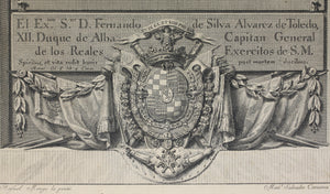 Anton Raphael Mengs, after. Portrait of the Duke of Alba. Engraving by Manuel Salvador Carmona. 1786.