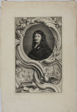Load image into Gallery viewer, Peter Lely, after. Portrait of William Temple. Engraving by Jacob Houbraken. 1738.
