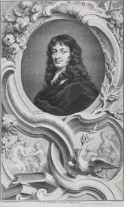 Peter Lely, after. Portrait of William Temple. Engraving by Jacob Houbraken. 1738.