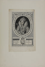 Load image into Gallery viewer, Robert White. Portrait of Elizabeth I, Queen of England. Engraving. 1681.
