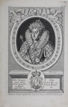 Load image into Gallery viewer, Robert White. Portrait of Elizabeth I, Queen of England. Engraving. 1681.
