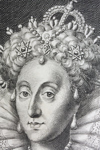Robert White. Portrait of Elizabeth I, Queen of England. Engraving. 1681.