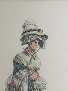 Carle Vernet, after. Marchande de Chiffons. Tinted lithograph. XIX Century.