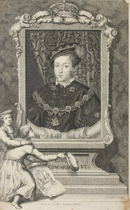 George Vertue. Portrait of King Edward VI. Engraving. 1732-1736.