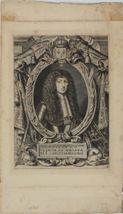 Anselm van Hulle, after. Portrait of Louis XIV. Engraving. C. 1697.