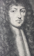 Load image into Gallery viewer, Anselm van Hulle, after. Portrait of Louis XIV. Engraving. C. 1697.
