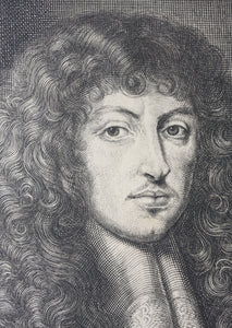 Anselm van Hulle, after. Portrait of Louis XIV. Engraving. C. 1697.