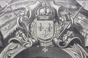 Anselm van Hulle, after. Portrait of Louis XIV. Engraving. C. 1697.