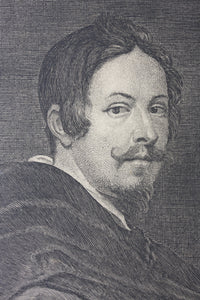 Anthony van Dyck, after. Portrait of Gerardo Seghers. Engraving by Lucas Vorsterman I. 1645-1655.