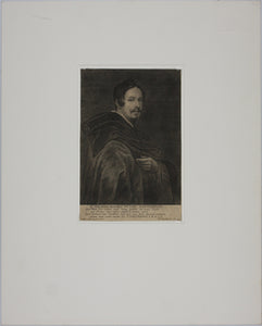 Anthony van Dyck, after. Portrait of Gerardo Seghers. Engraving by Lucas Vorsterman I. 1645-1655.