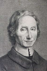 Jean-Baptiste Santerre, after. Portrait of Nicolas Malebranche. Engraving by Nicolas Etienne Edelinck. 1715 - 1767.