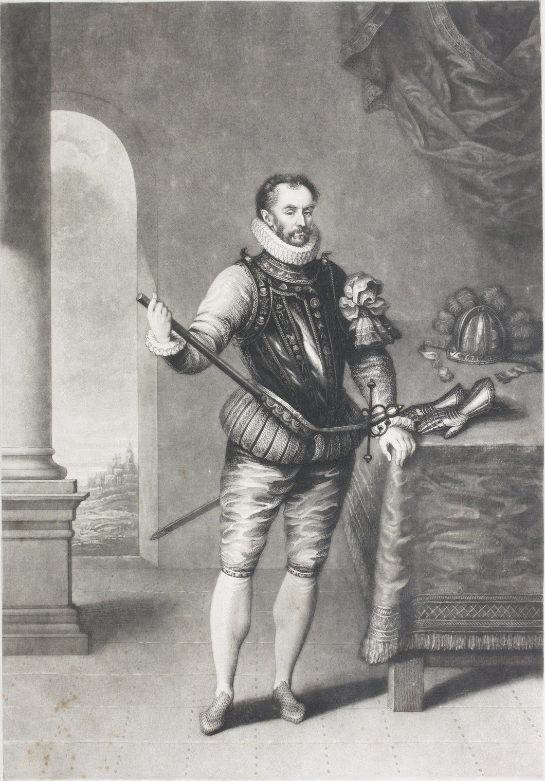Hieronymus Wierix, after. Portrait of William the First, Prince of Orange. Etching and mezzotint by Charles Turner. 1814.