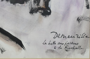 Rene Demeurisse. La halle aux poissons à la Rochelle. First half of the 20th century.