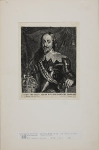 Anthony van Dyck, after. Portrait of Charles I. Engraving by Jan Meyssens. 1633-1670.