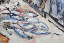 Load image into Gallery viewer, Rene Demeurisse. La halle aux poissons à la Rochelle. First half of the 20th century.
