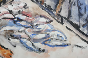 Rene Demeurisse. La halle aux poissons à la Rochelle. First half of the 20th century.