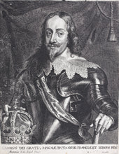 Load image into Gallery viewer, Anthony van Dyck, after. Portrait of Charles I. Engraving by Jan Meyssens. 1633-1670.
