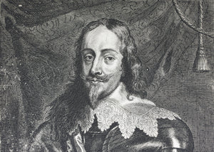 Anthony van Dyck, after. Portrait of Charles I. Engraving by Jan Meyssens. 1633-1670.