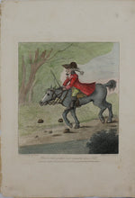 Load image into Gallery viewer, Henry William Bunbury, after. How to ride genteel and agreeable down Hill. Colored engraving. 1786.
