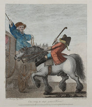 Load image into Gallery viewer, Henry William Bunbury, after. One way to stop your Horse. Colored engraving. 1786.
