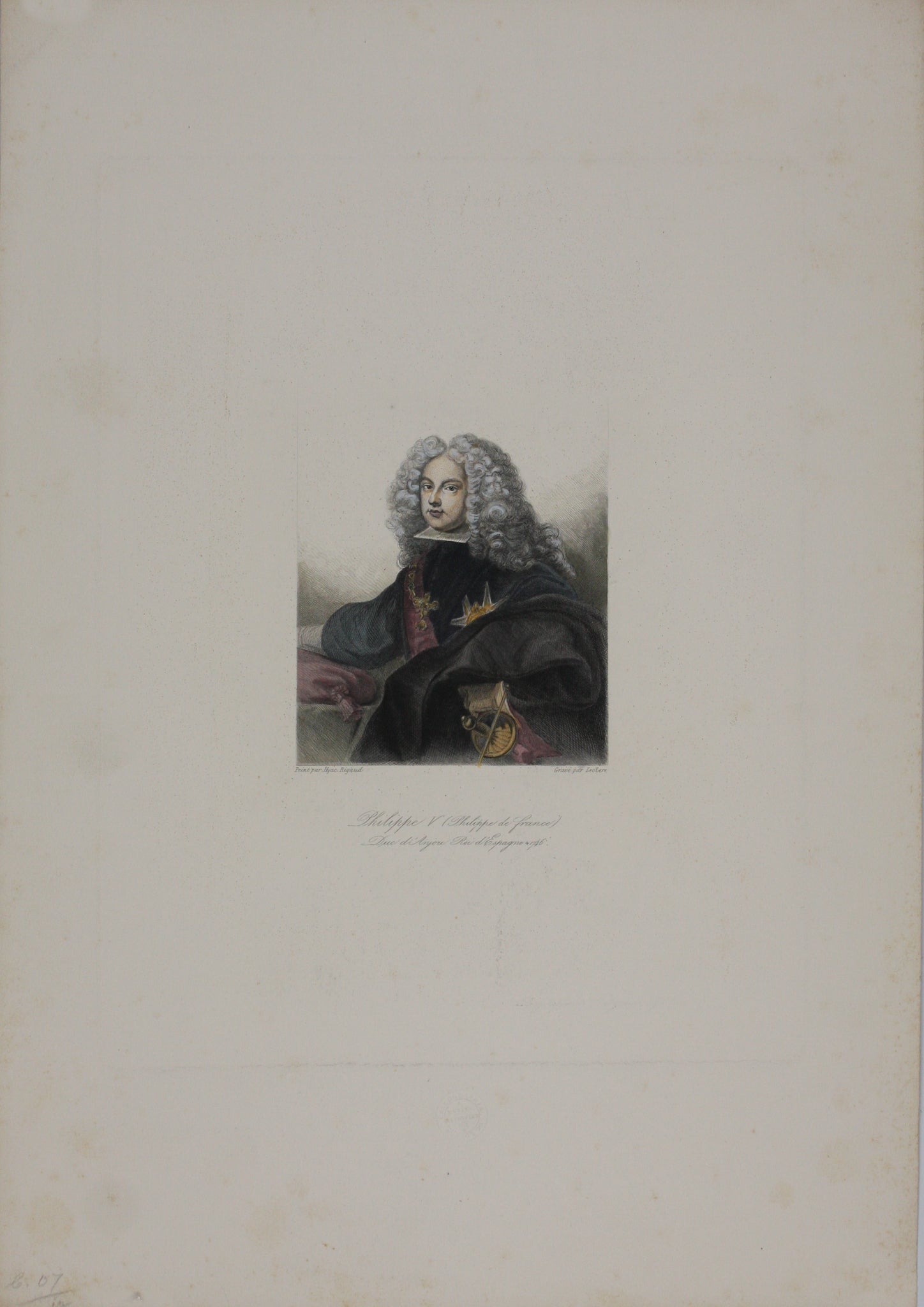 Portrait of Louis Philippe I, King of the French. engraving from 1830.