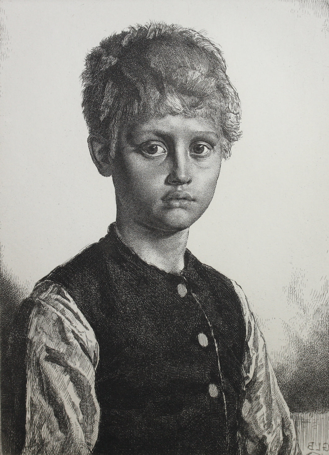 Gerald Leslie Brockhurst. Casper. Etching. 1933.