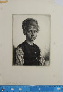 Gerald Leslie Brockhurst. Casper. Etching. 1933.