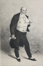 Load image into Gallery viewer, Georges Jules Auguste Cain, after. Portrait of Mr. Lhéritier. Etching by Léon Gaucherel. 1881.
