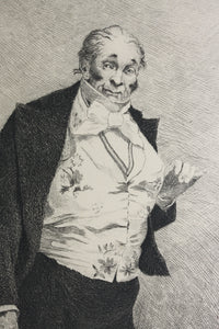 Georges Jules Auguste Cain, after. Portrait of Mr. Lhéritier. Etching by Léon Gaucherel. 1881.