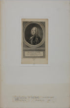 Load image into Gallery viewer, Hendrik Pothoven, after. Portrait of Daniel de Dieu. Engraving by Jacob Houbraken. 1757.
