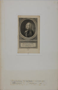 Hendrik Pothoven, after. Portrait of Daniel de Dieu. Engraving by Jacob Houbraken. 1757.