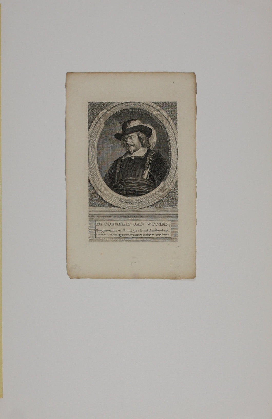 Bartholomeus van der Helst, after. Hendrik Pothoven, after. Portrait of Cornelis Jan Witsen. Engraving by Jacob Houbraken. 1779 - 1780.