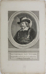 Bartholomeus van der Helst, after. Hendrik Pothoven, after. Portrait of Cornelis Jan Witsen. Engraving by Jacob Houbraken. 1779 - 1780.