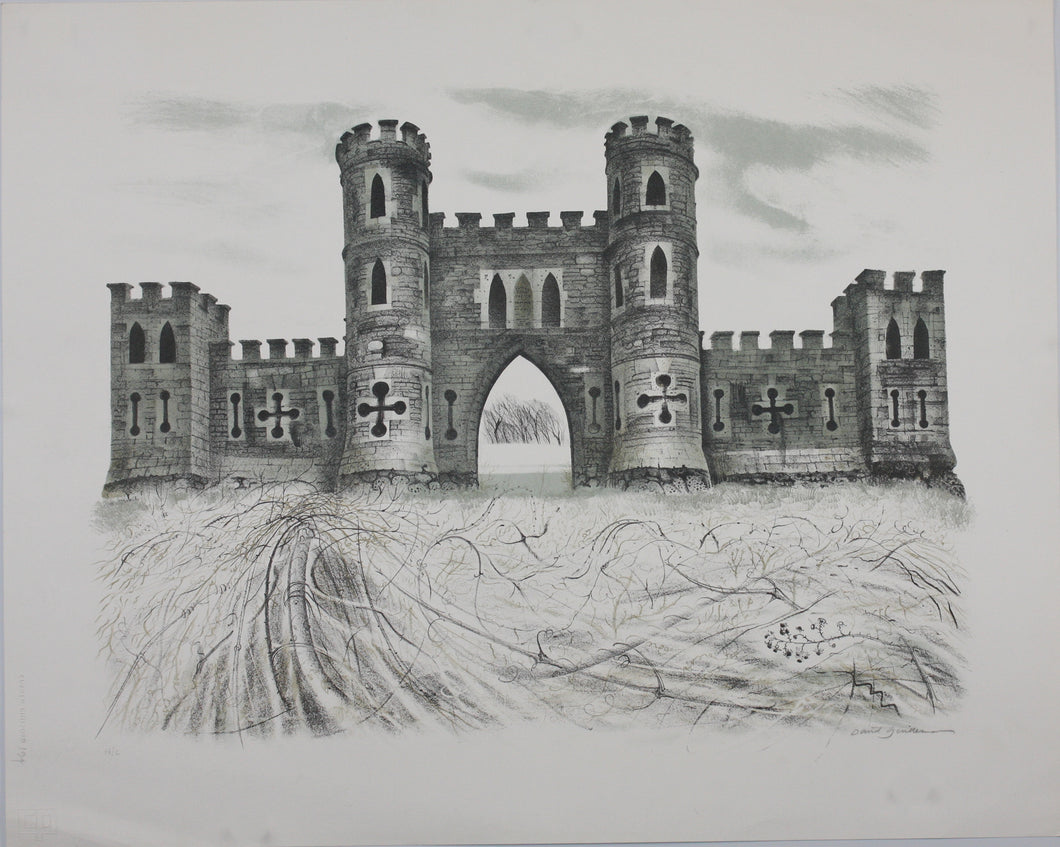 David Gentleman. Ralph Allen's Sham Castle. Lithograph. 1975
