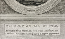 Load image into Gallery viewer, Bartholomeus van der Helst, after. Hendrik Pothoven, after. Portrait of Cornelis Jan Witsen. Engraving by Jacob Houbraken. 1779 - 1780.

