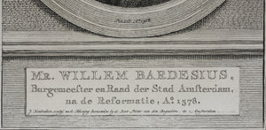 Jacob Houbraken. Portrait of Willem Bardesius. Engraving. 1749 - 1759 and/or 1796.