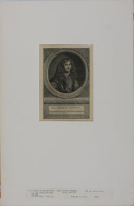 Nicolaes Maes, after. Portrait of Mr. Gerrit Hooft. Engraving by Jacob Houbraken. 1708 - 1780.